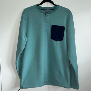 Eddie Bauer quarter snap French cherry fleece size medium